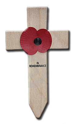 Leave a poppy cross and a note